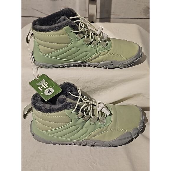 HF Women’s Insulated Waterproof Winter Hiking Boots – Light Green/Gray - Picture 3 of 7